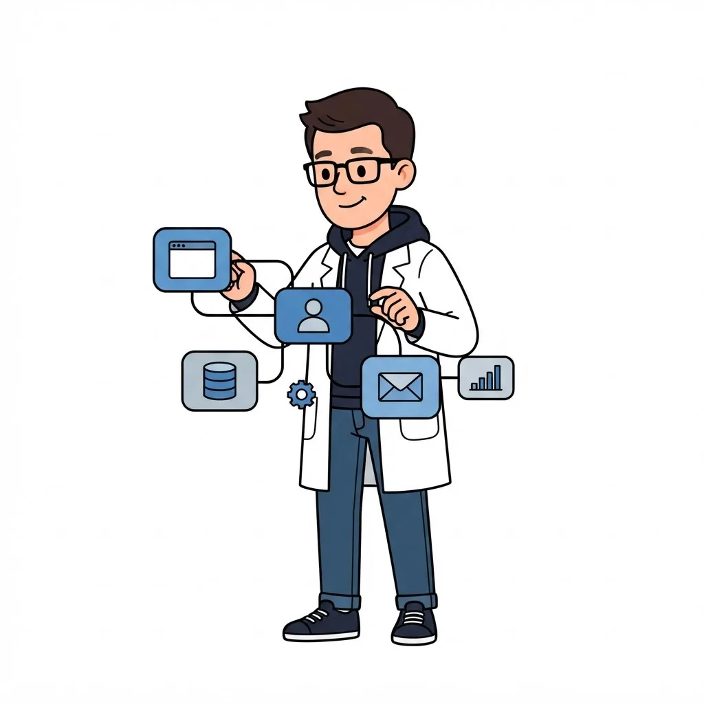 The Marketing.clinic consultant linking automated workflow nodes between business platforms