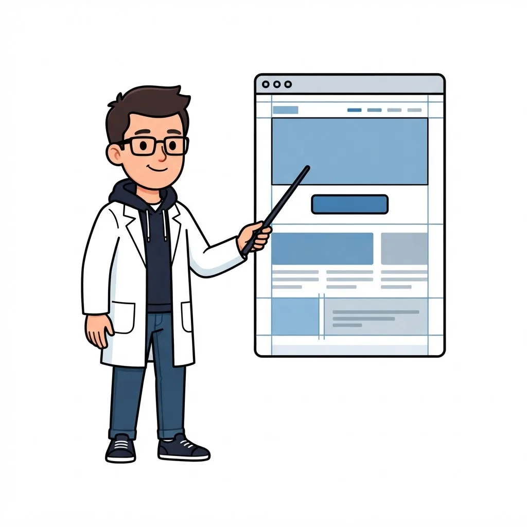 The Marketing.clinic consultant presenting a website wireframe with a clear call to action